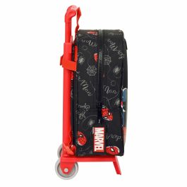 Mochila Escolar con Ruedas Safta Spiderman Hero Negro 22 x 27 x 10 cm