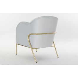 DKD Home Decor Keray blue Butaca de Diseño Moderno Azul Celeste 75x85x62 cm de Poliéster y Metal con Altura de Asiento 45 cm DKD Home Decor Keray blue Butaca de Diseño Moderno Azul Celeste 75x85x62 cm de Poliéster y Metal con Altura de Asiento 45 cm