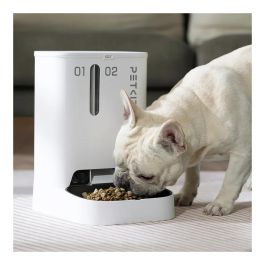 Petkit YumShare Dual-Hopper Comedero Automático para Mascotas con Cámara, Blanco, ABS, Interior, CE, Universal
