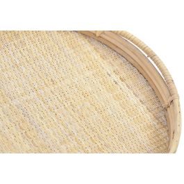 DKD Home Decor Bandeja Balines Ratán Natural 46 x 5.5 x 50.5 cm Set de 2 Unidades