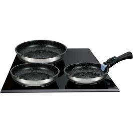 Arthur Martin AM2196 Juego de 3 sartenes 20-24-26 cm Acero Inoxidable Mango Extraíble Todos los Fuegos Inducción