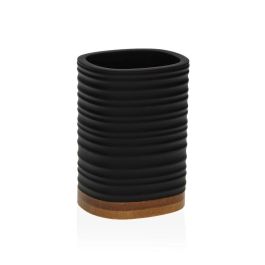 Portacepillos de Dientes Versa Negro Resina Bambú 7,6 x 10,6 x 6,7 cm Precio: 7.49999987. SKU: B19565CDER