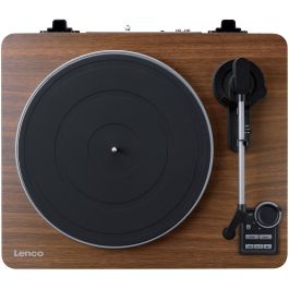 Lenco LBTA-165 Tocadiscos de Tracción por Correa Automático, Negro/Madera, Bluetooth, 33/45 RPM, Preamplificador Phono Integrado