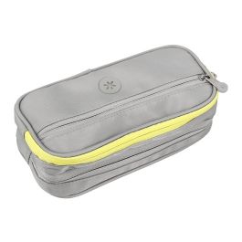 Estuche Portatodo Antartik Fusion Flex 3 Cremalleras Griscompañero Mochila 100x60x220 mm0 mm