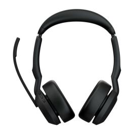 Jabra Evolve2 55 Link380c UC Stereo Stand Auriculares Inalámbrico y Alámbrico para Oficina y Centro de Llamadas Color Negro