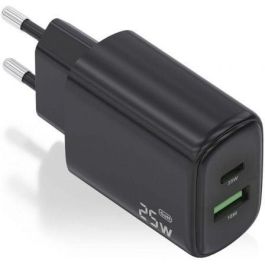 AISENS - CARGADOR 25W, 1xUSB-C PD3.0, 1xUSB-A QC3.0, NEGRO Precio: 5.59000035. SKU: B1BSM9YQRL