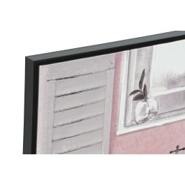 DKD Home Decor Cuadro Tradicional Azul Rosa Lienzo Ps Pintado a Mano 60 x 60 cm (8 Unidades)