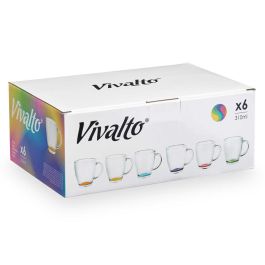 Taza Vidrio Desayuno Color 310 Ml Con Asa Vivalto 12X10CM (24 Unidades) Taza Vidrio Desayuno Color 310 Ml Con Asa Vivalto 12X10CM (24 Unidades)