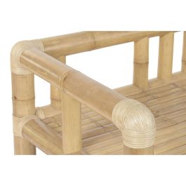 DKD Home Decor Sofá Tropical de Bambú y Ratán, Set de 4 Piezas, 135 cm Ancho x 70 cm Largo x 80 cm Alto