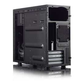 Fractal Design CORE 1100 Mini Tower PC Negro - FD-CA-CORE-1100-BL - Compatible con micro ATX/Mini-ITX, Ventilador 120mm