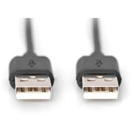 DIGITUS USB 2.0 Anschlusskabel Typ A -A St/St 3.0m. sw