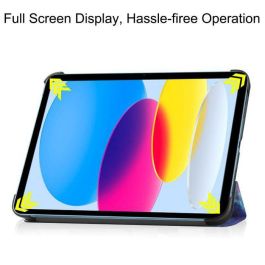 CoreParts For Apple iPad 10th Gen 10.9-inch (2022) Tri-fold Caster Hard Shell Cover with Auto Wake Function - Galaxy Style CoreParts For Apple iPad 10th Gen 10.9-inch (2022) Tri-fold Caster Hard Shell Cover with Auto Wake Function - Galaxy Style