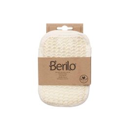 Manopla Fina Trenzada Natural Berilo - 11.5x16.5x1 cm, Sisal/Espuma/Poliéster/Nylon, Blanco/Beige (24 Unidades)