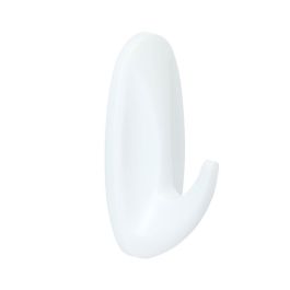Command 17081b Gancho Adhesivo Mediano Blanco, 29x79x29 mm, para 1.3 kg, 2 Unidades + 4 Tiras