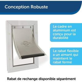 Puerta de marco de aluminio Staywell PETSAFE - Blanco - Para gatos o perros de hasta 100 kg Puerta de marco de aluminio Staywell PETSAFE - Blanco - Para gatos o perros de hasta 100 kg