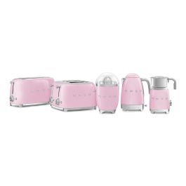 Smeg TSF03PKEU Tostadora 4 Rebanadas Doble Ranura 50s Style Rosa