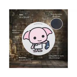 Wondee Alfombrilla Ratón Redonda Dobby Antideslizante Control Preciso 200 mm