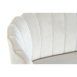 DKD Home Decor Sofá Glam de Salón Colección Layn blue - Diseño Moderno en Crema, Poliéster y Metal - Medidas 130 x 77 x 83 cm DKD Home Decor Sofá Glam de Salón Colección Layn blue - Diseño Moderno en Crema, Poliéster y Metal - Medidas 130 x 77 x 83 cm