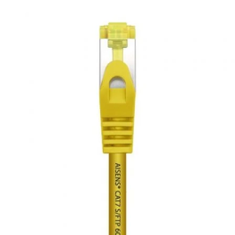AISENS - CABLE DE RED LATIGUILLO RJ45 LSZH CAT.7 600 MHZ S/FTP PIMF AWG26, AMARILLO, 25CM
