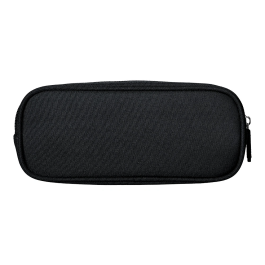 Liderpapel Estuche Portatodo Classic Ovalado Negro, 2 Cremalleras con Bolsillo Delantero, 210x90mm