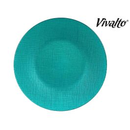Plato Vidrio 27Cm Turquesa Vivalto (12 Unidades) Plato Vidrio 27Cm Turquesa Vivalto (12 Unidades)