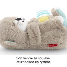Mattel Peluche Nutria Relajación Hora de Dormir, Sonidos Relajantes y Movimiento Barriga para Bebés desde 1 Mes, Pilas AA Incluidas