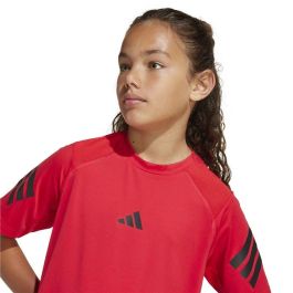 Camiseta de Manga Corta Infantil Adidas All Sports Negro Rojo S