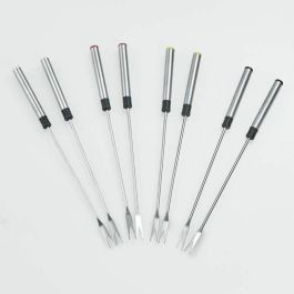 Severin FO2473 Fondue eléctrica para 8 personas con olla de acero inoxidable extraíble 1.4L, protector salpicaduras y 8 tenedores