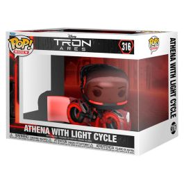 Funko Figura POP Rides Disney Tron Ares Athena with Light Cycle