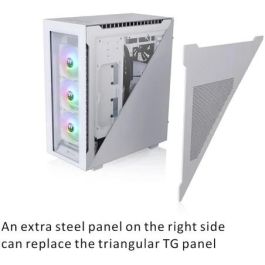Thermaltake Divider 500 TG Snow ARGB, Caja PC Midi Tower Blanca con Ventana Cristal Templado, ATX, Micro ATX, Mini-ITX