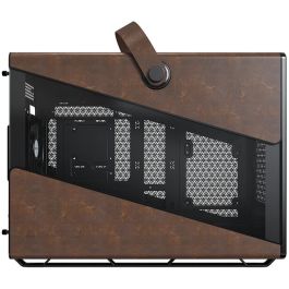 Montech Heritage 30 Pro TG Black/Brown Midi Tower para PC Negro micro ATX, Mini-ITX, Imitación piel