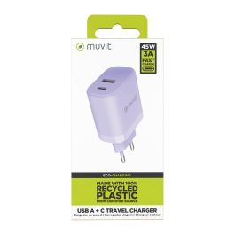 Cargador de Pared Muvit for Change WCEU24-45-AC Lavanda 45 W