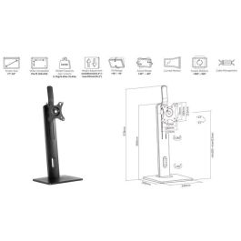 eSTUFF Soporte de escritorio ergonómico para monitor Gearlab 27" VESA 100x100 Ajuste de altura 18-32cm Inclinación Giro Rotación