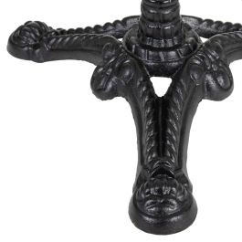 Mesa Alta Blanco-Negro Metal-Mármol 50 X 50 X 110 cm