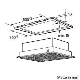 Bosch DHL555BL Unidad de Filtro 650 m3/h 50 cm Clase C Acero Inoxidable Drenaje o Reciclaje