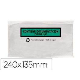 Sobre Autoadhesivo Q-Connect Portadocumentos Multilingue 240x135 mm Sin Ventana 100% Papel Paquete De 100 Unidades Precio: 9.98999958. SKU: B15T4Y7DPG