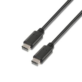 AISENS - CABLE USB 2.0 3A, TIPO USB-C/M-USB-C/M, NEGRO, 3.0M