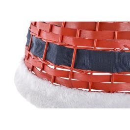 DKD Home Decor Base Árbol Navidad Tradicional Rojo Mimbre y Madera 45 x 45 x 22 cm (2 Unidades)