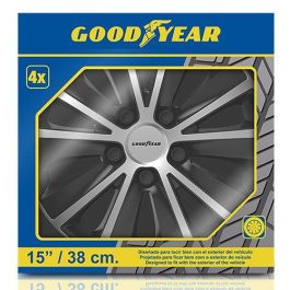 Goodyear Cs1 GOD9054 Tapacubos Monaco Bicolor 15" Negro-Plata, Juego de 4, Diseño robusto, Aspecto llanta aleación, Fácil instalación. Goodyear Cs1 GOD9054 Tapacubos Monaco Bicolor 15" Negro-Plata, Juego de 4, Diseño robusto, Aspecto llanta aleación, Fácil instalación.