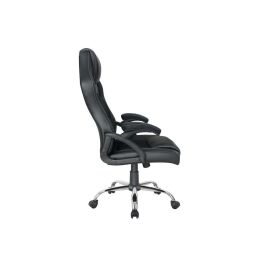 Equip Silla de Oficina 651016 Negra con Respaldo Acolchado, Giratoria y con Ruedas