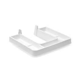 Herrajes Fab.Nacional Baine Salva Sifón Recto con Bandeja para Cajón de Muebles Acabado Blanco