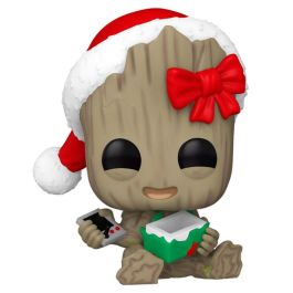 FUNKO Figura POP Marvel Groot with Present, de vinilo, 9cm