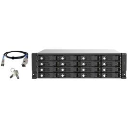 QNAP TL-R1620SEP-RP 16 bahías 3U JBOD de expansión SAS 12Gbps con expansor SAS 12Gbps y discos SAS/SATA 6Gbps