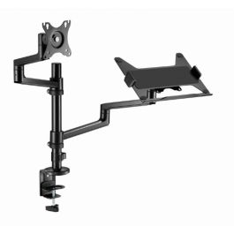 Gembird MA-DA-04 Soporte de Escritorio para Monitor hasta 32" y Portátil 15.6" con Bandeja VESA 100x100 75x75 Ergonómico Negro
