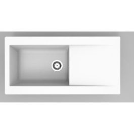 STRADOUR Fregadero empotrado de resina Lierra 1000x500mm 1 cubeta grande - Blanco - Fabricación francesa Precio: 115.79000015. SKU: B1G4N5KM3N