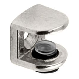 Herrajes Alk Soporte de Estante FILO para Cristal, Regulable de 5 a 8mm, para Montaje con Tirafondo, Fabricado en Zamak, Acabado Níquel. Precio: 0.49999983. SKU: B17C9DDD85