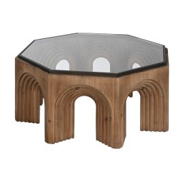 Mesa Centro Moderno DKD Home Decor Marron Negro 99 x 46 x 99 cm