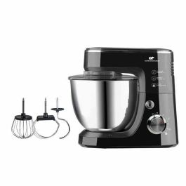 Continental Edison CERP800B Robot de Repostería 800W, 4,3L, 10 Velocidades, Función Pulso, Batidora de Vidrio 1,5L, Negro