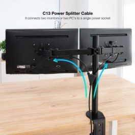 NANOCABLE Cable alimentacion CEE7/M - 2xC13/H, 3 m