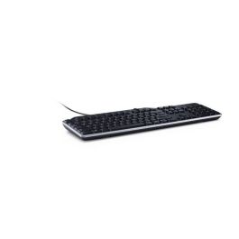 Dell KB-522 Teclado Multimedia USB Con Cable, Negocios, QWERTZ Negro, Reposamuñecas Integrado, 104 Teclas, Resistente a Derrames